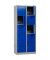 Schließfachschrank 106956, Metall, 2 Abteile mit 10 Fächern, abschließbar, 80x190cm (BxH), blau