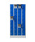 Schließfachschrank 110298, Metall, 4 Abteile mit 32 Fächern, abschließbar, 80x110cm (BxH), blau