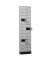 Schließfachschrank 111526, Metall, 2 Abteile mit 20 Fächern, abschließbar, 46x195cm (BxH), lichtgrau