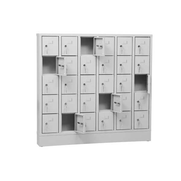 4260610840199 - Schließfachschrank 111956 Metall 6 Abteile mit 30 Fächern abschließbar 119x110cm (BxH) lichtgrau 4260610840199 Gürkan 4260610840199 - Schließfachschrank 111956 Metall 6 Abteile mit 30 Fächern abschließbar 119x110cm (BxH) lichtgrau 4260610840199 Gürkan