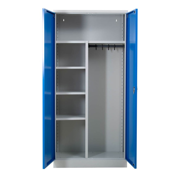 4260610840229 - Putzmittelschrank 100179 lichtgrau enzianblau 920 x 420 x 1950 cm aufgebaut 4260610840229 - Putzmittelschrank 100179 lichtgrau enzianblau 920 x 420 x 1950 cm aufgebaut