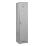 Spind 104951, Metall, 1 Abteil mit 1 Fach, abschließbar, 40x180cm (BxH), lichtgrau