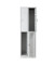 Spind 105927, Metall, 2 Abteile mit 4 Fächern, abschließbar, 60x195cm (BxH), lichtgrau