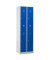 Spind 105928, Metall, 2 Abteile mit 4 Fächern, abschließbar, 60x195cm (BxH), blau