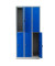 Spind 106120, Metall, 3 Abteile mit 6 Fächern, abschließbar, 90x195cm (BxH), blau