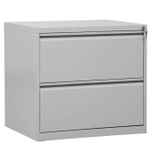 H&auml;ngeregistraturschrank 100310, lichtgrau, 2 Schubladen, 2-bahnig