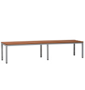Garderobenbank 107240, Holz, 200cm, freistehend, buche/lichtgrau