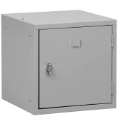 Schließfachschrank 107000, Metall, 1 Abteil mit 1 Fach, abschließbar (Schloss separat erhältlich), 38x38cm (BxH), lichtgrau
