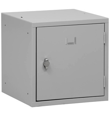 Schließfachschrank 107000, Metall, 1 Abteil mit 1 Fach, abschließbar (Schloss separat erhältlich), 38x38cm (BxH), lichtgrau