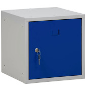Schließfachschrank 106998, Metall, 1 Abteil mit 1 Fach, abschließbar, 38x38cm (BxH), blau
