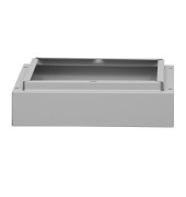 Schließfachschrank 107003, Metall, 1 Abteil mit 1 Fach, abschließbar (Schloss separat erhältlich), 38x8cm (BxH), lichtgrau