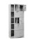 Schließfachschrank 107699, Metall, 2 Abteile mit 10 Fächern, abschließbar, 80x190cm (BxH), lichtgrau