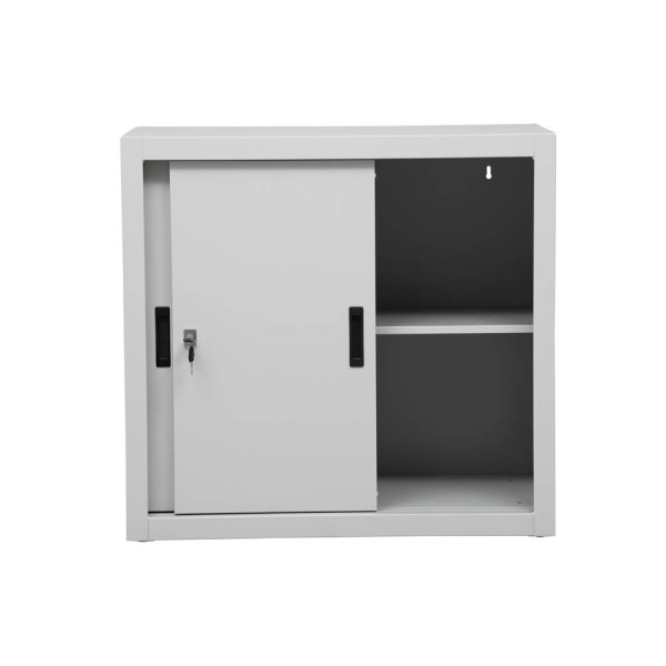 4260090173374 - Schiebetürenschrank 100264 abschließbar 2 OH lichtgrau 80x75x45cm (BxHxT) 4260090173374 Gürkan