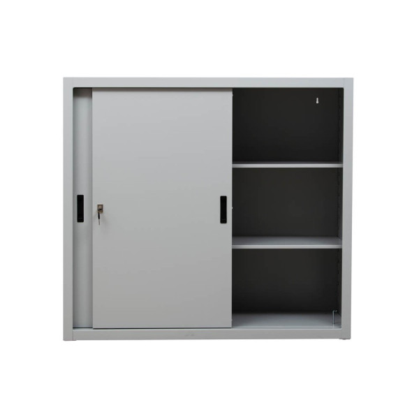 4260090173398 - Schiebetürenschrank 100277 abschließbar 3 OH lichtgrau 120x109x45cm (BxHxT) 4260090173398 Gürkan