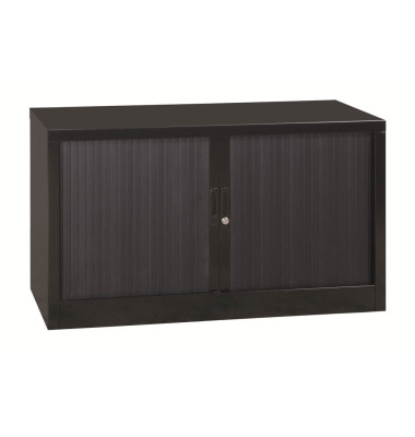 Rollladenschrank 100199, abschlie&szlig;bar, 2 OH, schwarz, 120x75x46cm (BxHxT)