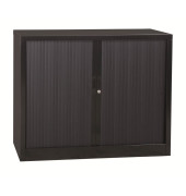Rollladenschrank 100212, abschlie&szlig;bar, 2 OH, schwarz, 120x105x46cm (BxHxT)