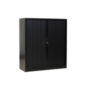 Rollladenschrank 100222, abschlie&szlig;bar, 3 OH, schwarz, 120x135x46cm (BxHxT)