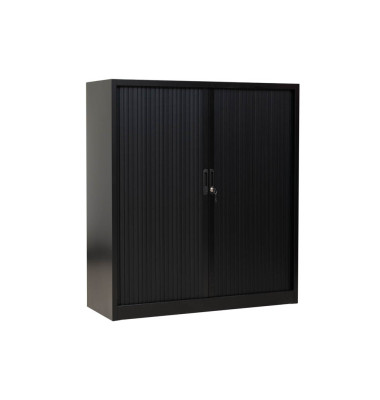 Rollladenschrank 100222, abschlie&szlig;bar, 3 OH, schwarz, 120x135x46cm (BxHxT)