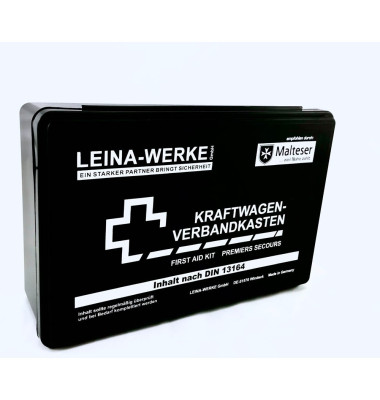 LEINA-WERKE Erste-Hilfe-Kasten KFZ Standard DIN 13164 schwarz