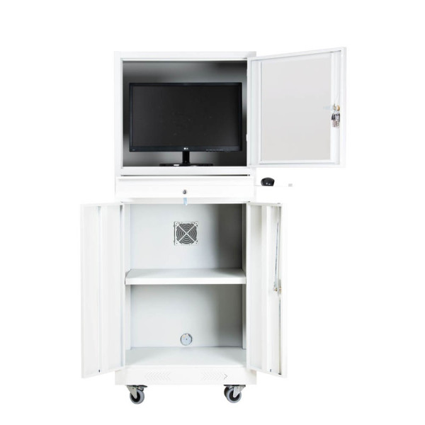 4260610840434 - PC-Schränke 111177 abschließbar 1 Ordnerhöhe verkehrsweiß 68x170x60cm (BxHxT) 4260610840434 Gürkan