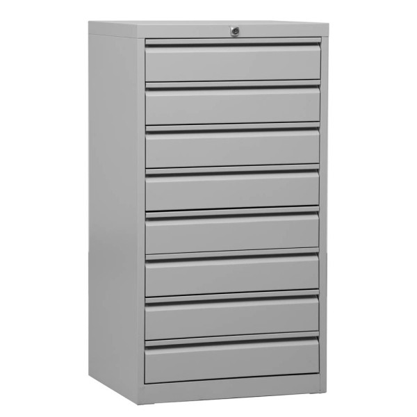 4260090172803 - Schubladenschrank 100503 Stahl abschließbar 8 Schubladen A3 53 x 98 x 43 cm lichtgrau 4260090172803 Gürkan 4260090172803 - Schubladenschrank 100503 Stahl abschließbar 8 Schubladen A3 53 x 98 x 43 cm lichtgrau 4260090172803 Gürkan