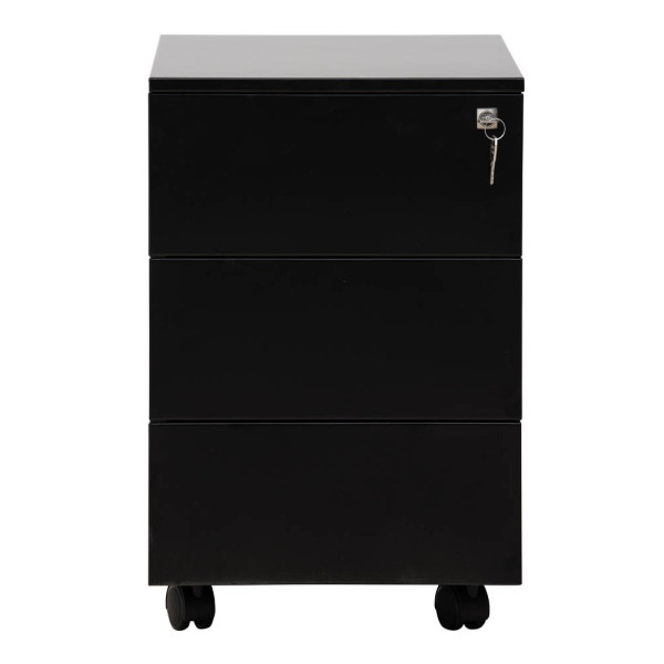 4260090179369 - Rollcontainer schwarz 3 Auszüge 400 x 600 x 610 cm 4260090179369 - Rollcontainer schwarz 3 Auszüge 400 x 600 x 610 cm