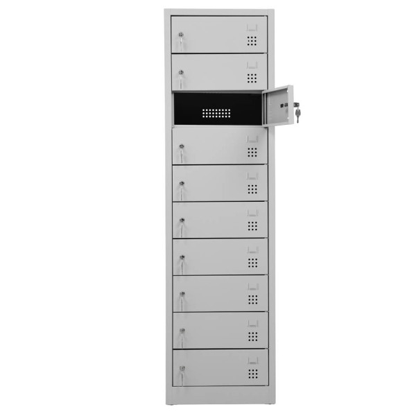 4260090176849 - Schließfachschrank 110264 Metall 1 Abteil mit 10 Fächern abschließbar 50x180cm (BxH) lichtgrau 4260090176849 Gürkan 4260090176849 - Schließfachschrank 110264 Metall 1 Abteil mit 10 Fächern abschließbar 50x180cm (BxH) lichtgrau 4260090176849 Gürkan