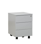 Rollcontainer 109220, lichtgrau, 3 Schubladen, Stahl, abschlie&szlig;bar