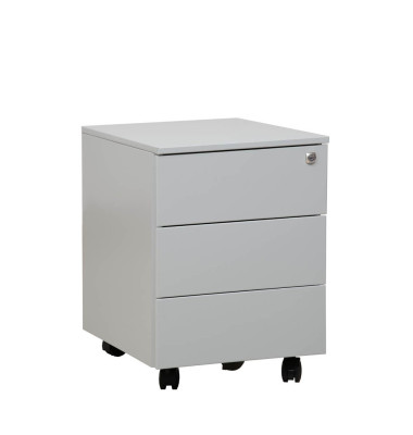 Rollcontainer 109220, lichtgrau, 3 Schubladen, Stahl, abschlie&szlig;bar