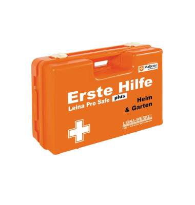 Erste-Hilfe-Kasten Pro Safe plus Heim & Garten DIN 13169 + branchenbezogene Zusatzerweiterung orange