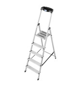 Stehleiter 126337 MONTO Safety, 1 x 5 Stufen, silber, Aluminium