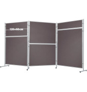 FRANKEN Stellwand ECO, doppelseitig grau 120,0 x 60,0 cm