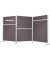 FRANKEN Stellwand ECO, doppelseitig grau 120,0 x 60,0 cm