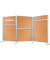 FRANKEN Stellwand ECO, doppelseitig braun 120,0 x 60,0 cm