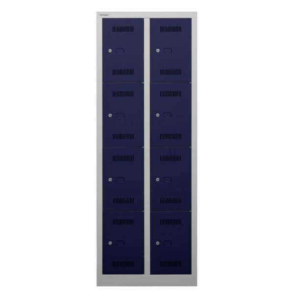 5020073701531 - Schließfachschrank MonoBloc ML06D4505 Metall 2 Abteile mit 8 Fächern abschließbar 61x170cm (BxH) blau 5020073701531 Bisley 5020073701531 - Schließfachschrank MonoBloc ML06D4505 Metall 2 Abteile mit 8 Fächern abschließbar 61x170cm (BxH) blau 5020073701531 Bisley