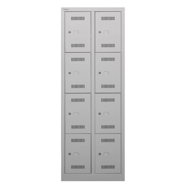 5020073702279 - Schließfachschrank MonoBloc ML06D4645 Metall 2 Abteile mit 8 Fächern abschließbar 61x170cm (BxH) lichtgrau 5020073702279 Bi 5020073702279 - Schließfachschrank MonoBloc ML06D4645 Metall 2 Abteile mit 8 Fächern abschließbar 61x170cm (BxH) lichtgrau 5020073702279 Bi