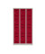 Schließfachschrank MonoBloc ML09T4506, Metall, 3 Abteile mit 12 Fächern, abschließbar, 90x170cm (BxH), rot