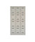 Schließfachschrank MonoBloc ML09T4645, Metall, 3 Abteile mit 12 Fächern, abschließbar, 90x170cm (BxH), lichtgrau