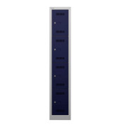 Schließfachschrank MonoBloc ML03S4505, Metall, 1 Abteil mit 4 Fächern, abschließbar, 32,2x170cm (BxH), blau