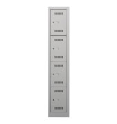 Schließfachschrank MonoBloc ML03S4645, Metall, 1 Abteil mit 4 Fächern, abschließbar, 32,2x170cm (BxH), lichtgrau