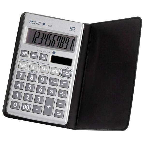 4015468117104 - 330 Taschenrechner Tasche Display-Rechner Schwarz Silber 40154