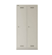 Spind MonoBloc MLD08D1645, Metall, 2 Abteile mit 2 Fächern, abschließbar, 81x170cm (BxH), lichtgrau