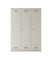 Spind MonoBloc MLD12T1645, Metall, 3 Abteile mit 3 Fächern, abschließbar, 120x170cm (BxH), lichtgrau