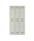Spind MonoBloc ML09T2645, Metall, 3 Abteile mit 6 Fächern, abschließbar, 90x170cm (BxH), lichtgrau