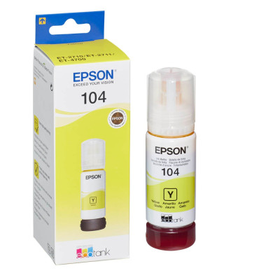 Druckerpatrone 104/T00P44 C13T00P440 (kompatibel zu Epson 104/T00P44), gelb, ca. 7500 Seiten