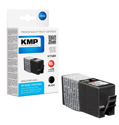 KMP H176BX schwarz Tintenpatrone ersetzt HP 903XL KMP H176BX schwarz Tintenpatrone ersetzt HP 903XL