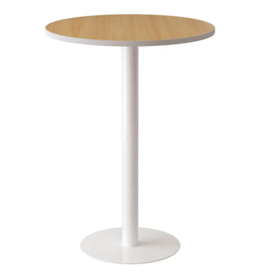 Stehtisch MDE80.13.23 110cm (H), Ø 80cm (BxT), rund, buche / weiß