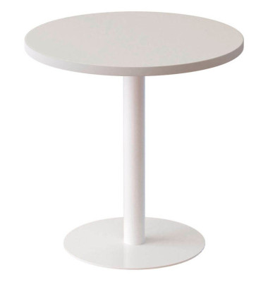 Beistelltisch G60.13.13, 60cm (H), 60x60cm (BxT), rund, weiß / weiß