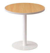 Beistelltisch G60.13.23, 60cm (H), 60x60cm (BxT), rund, buche / weiß
