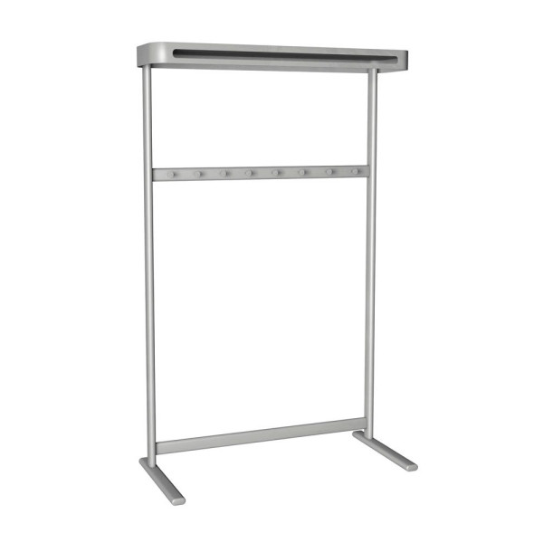 4044917427129 - Garderobenständer Sevilla 6186 mit 8 Haken mit Schirmständer mit Hutablage Metall silber 4044917427129 Kerkmann